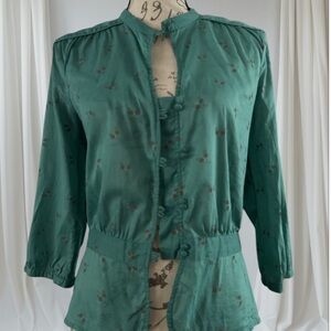 Elegant Ben Sherman Green Cotton Thistle Women's Top